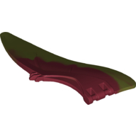 Animal Body Part, Dinosaur, Pteranodon Wing, Right with Marbled Olive Green Pattern Dunkelrot