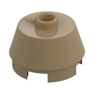 Brick Round 2 × 2 Truncated Cone Dunkelbeige