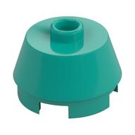 Brick Round 2 × 2 Truncated Cone Dunkeltürkis
