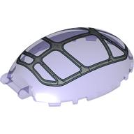 Windscreen 8 × 6 × 2 1/3 Bubble Canopy with Handle with Silver Frame, 9 Windows Print Trans-Purple