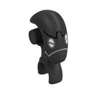 Minifig Head Special, Mechanical with Silver Eyes, Black Stripe print Perltitan