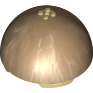 Dome Hemisphere 11 × 11 with 2 × 2 Studs on Top and Marbled Tan Bespin Print [9678] Beige