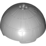 Dome Hemisphere 11 × 11 with 2 × 2 Studs on Top, Death Star Half Hellblaugrau
