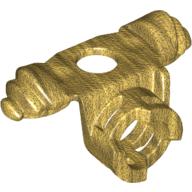 Minifig Neckwear Shoulder Pads with Scabbard for Two Katanas Pearl Gold