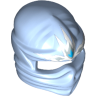 Wrap with Forehead Ridge and Ice Energy Print Bright Light Blue