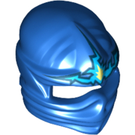 Wrap with Forehead Ridge and Lightning Energy Print Blue