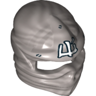 Wrap with Forehead Ridge and White Asian Character Print (Zane) Mattsilber