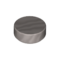 Tile Round 1 × 1 Flat Silver