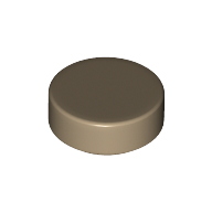 Tile Round 1 × 1 Dark Tan