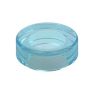 Fliese rund 1 × 1 Transparent-Hellblau