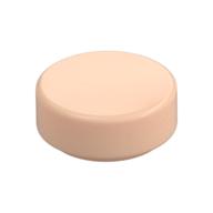 Fliese rund 1 × 1 Hellnougat