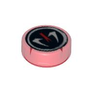 Tile Round 1 × 1 with Fangpyre Print Trans-Red