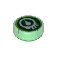Tile Round 1 × 1 with Venomari Print Trans-Green