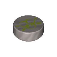 Tile Round 1 × 1 with Ultra Agents Toxic Print Flat Silver