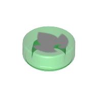 Tile Round 1 × 1 with Earth Power Icon Print