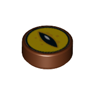 Fliese rund 1 × 1 mit Auge (bedruckt)