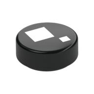 Tile Round 1 × 1 with Large and Small White Squares Print (Brickheadz Eye)