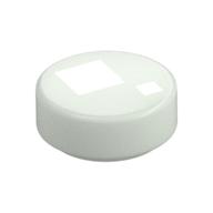 Tile Round 1 × 1 with Large and Small White Squares Print (Brickheadz Eye) Glow in Dark White