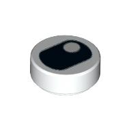 Tile Round 1 × 1 with Squinted Eye, Top Side Pupil print