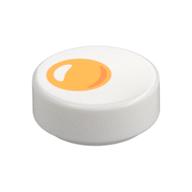 Tile Round 1 × 1 with Egg with Yolk Print