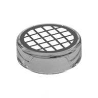 Tile Round 1 × 1 with Black/White Spotlight print Trans-Clear