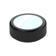 Tile Round 1 × 1 with White/Sand Green Lines / Mirror Print
