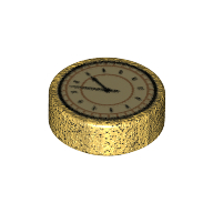 Tile Round 1 × 1 with Clock/Watch print