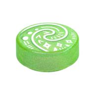 Tile Round 1 × 1 with Curled Shell (Heart of Te Fiti) Print