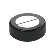 Tile Round 1 × 1 with 2 Silver Half Circles/ Screw Head print Black
