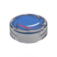 Tile Round 1 × 1 with Blue Circle Saw / Sonic the Hedgehog print Transparent