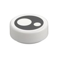 Tile Round 1 × 1 with Black Eye with Two Pupils Print