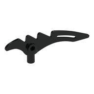 Weapon Scythe / Crescent Blade Serrated with Bar Black