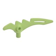 Weapon Scythe / Crescent Blade Serrated with Bar Yellowish Green
