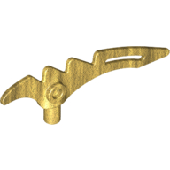 Weapon Scythe / Crescent Blade Serrated with Bar Perlgold