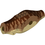 Animal Body Part, Dinosaur, Tyrannosaurus Rex Body with Dark Tan Top, Reddish Brown Pattern print Beige