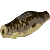 Animal Body Part, Dinosaur, Tyrannosaurus Rex Body with Dark Tan Top with Dark Brown Stripes Print Beige
