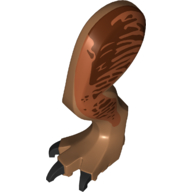 Animal Body Part, Dinosaur, Tyrannosaurus Rex Leg, Left, with Pin, Dark Orange and Reddish Brown Markings Print Medium Nougat