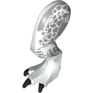 Animal Body Part, Dinosaur, Indominus Rex Leg, Left, with Pin, Light Bluish Gray Scales Print in White