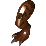 Animal Body Part, Dinosaur, Tyrannosaurus Rex Leg, Left, with Pin, Dark Brown Markings Print Rotbraun