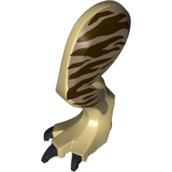 Animal Body Part, Dinosaur, Tyrannosaurus Rex Leg, Left, with Pin, Dark Tan Field, Dark Brown Markings Print Beige