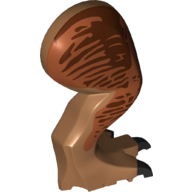 Animal Body Part, Dinosaur, Tyrannosaurus Rex Leg, Right, with Pin, Dark Orange and Reddish Brown Markings Print Medium Nougat