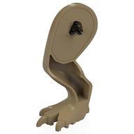 Animal Body Part, Dinosaur, Tyrannosaurus Rex / Indominus Rex / Carnotaurus Leg, Right, with Pin with Sand Blue Markings print in Dark Tan