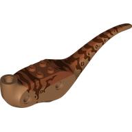 Animal Body Part, Dinosaur, Stygimoloch Body with Dark Orange and Reddish Brown Markings Print Mittelnougat