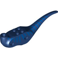 Animal Body Part, Dinosaur, Raptor Body with Blue Stripes Dunkelblau