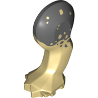 Animal Body Part, Dinosaur, Triceratops Leg, Left, Front, with Pin, Dark Bluish Grey Print in Beige