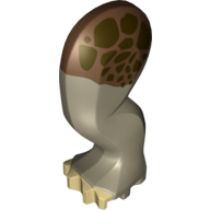 Animal Body Part, Dinosaur, Triceratops Leg, Left, Rear / Hind, with Pin, Tan Nails and Reddish Brown and Dark Brown Print Dark Tan