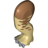 Animal Body Part, Dinosaur, Ankylosaurus Leg, Left, Rear / Hind, with Pin, Light Bluish Gray Nails and Medium Nougat Patches Print Beige