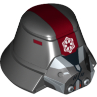 Helmet Sith Trooper with Wide Red Stripe, Breathing Mask and Imperial Print Schwarz