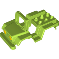 Duplo Car Body Jeep with Headlights Print Lime