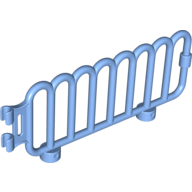 Duplo Fence Railing with Scalloped Top and Clips on End Mittelblau